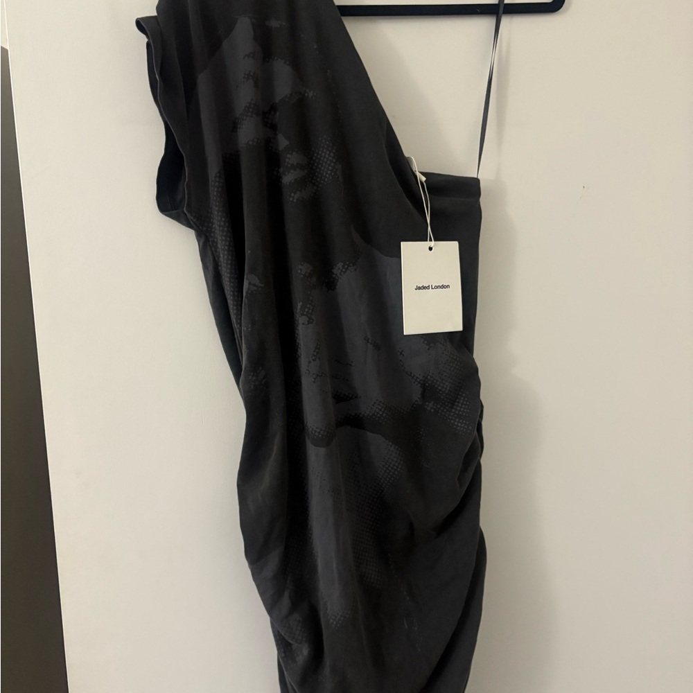 AllSaints London Black Draped Dress